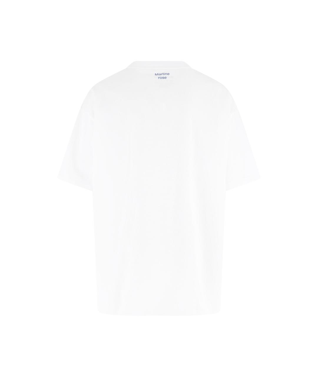 MARTINE ROSE Белая хлопковая футболка, фото 2