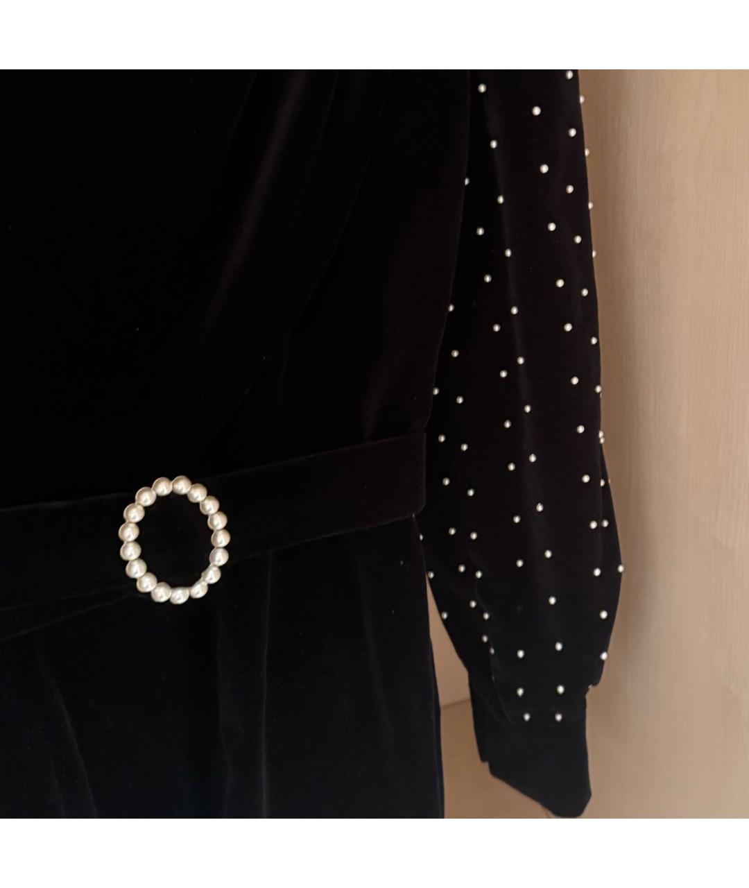 GIUSEPPE DI MORABITO Черное бархатное вечернее платье, фото 4