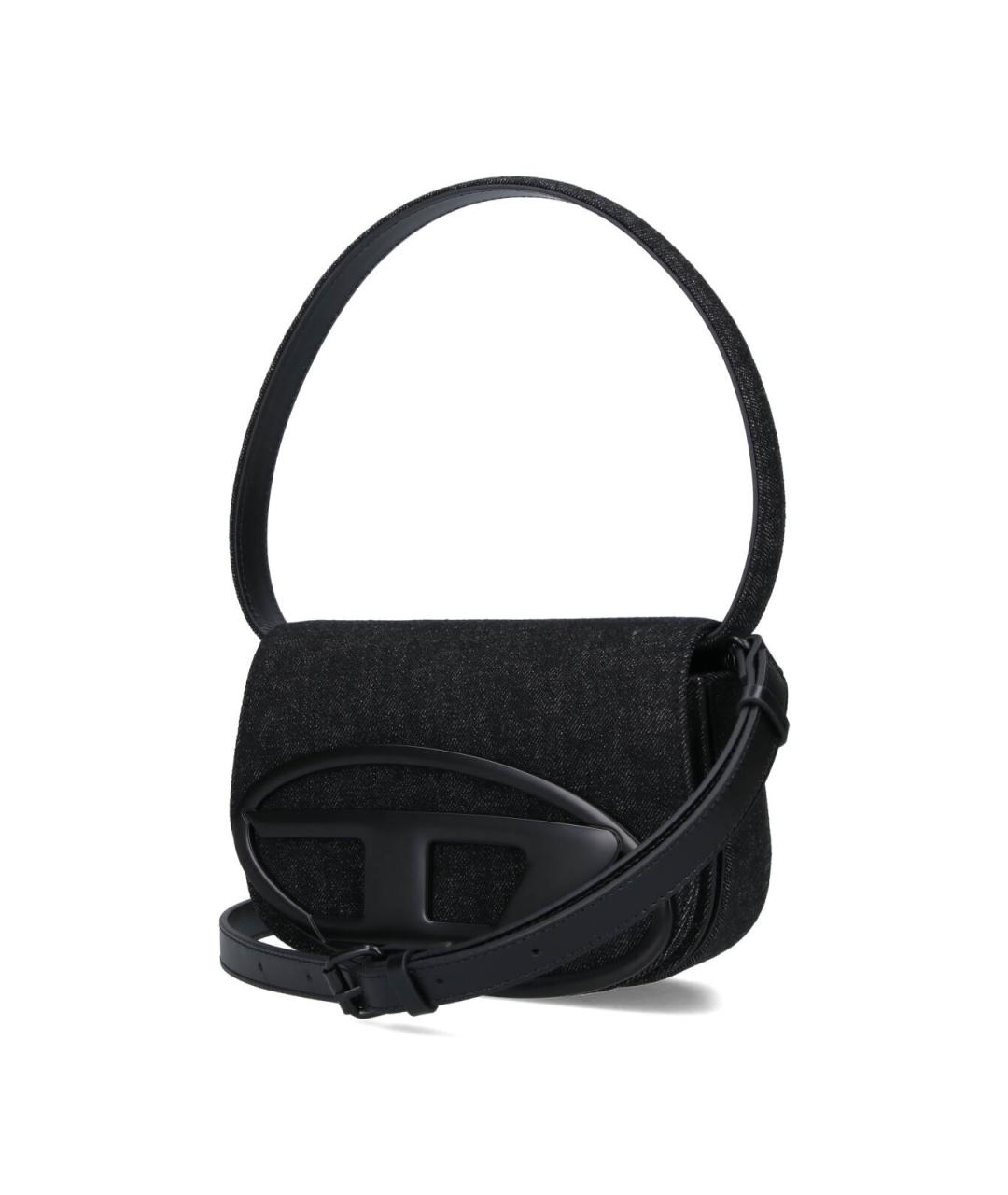 DIESEL Черная хлопковая сумка через плечо, фото 2