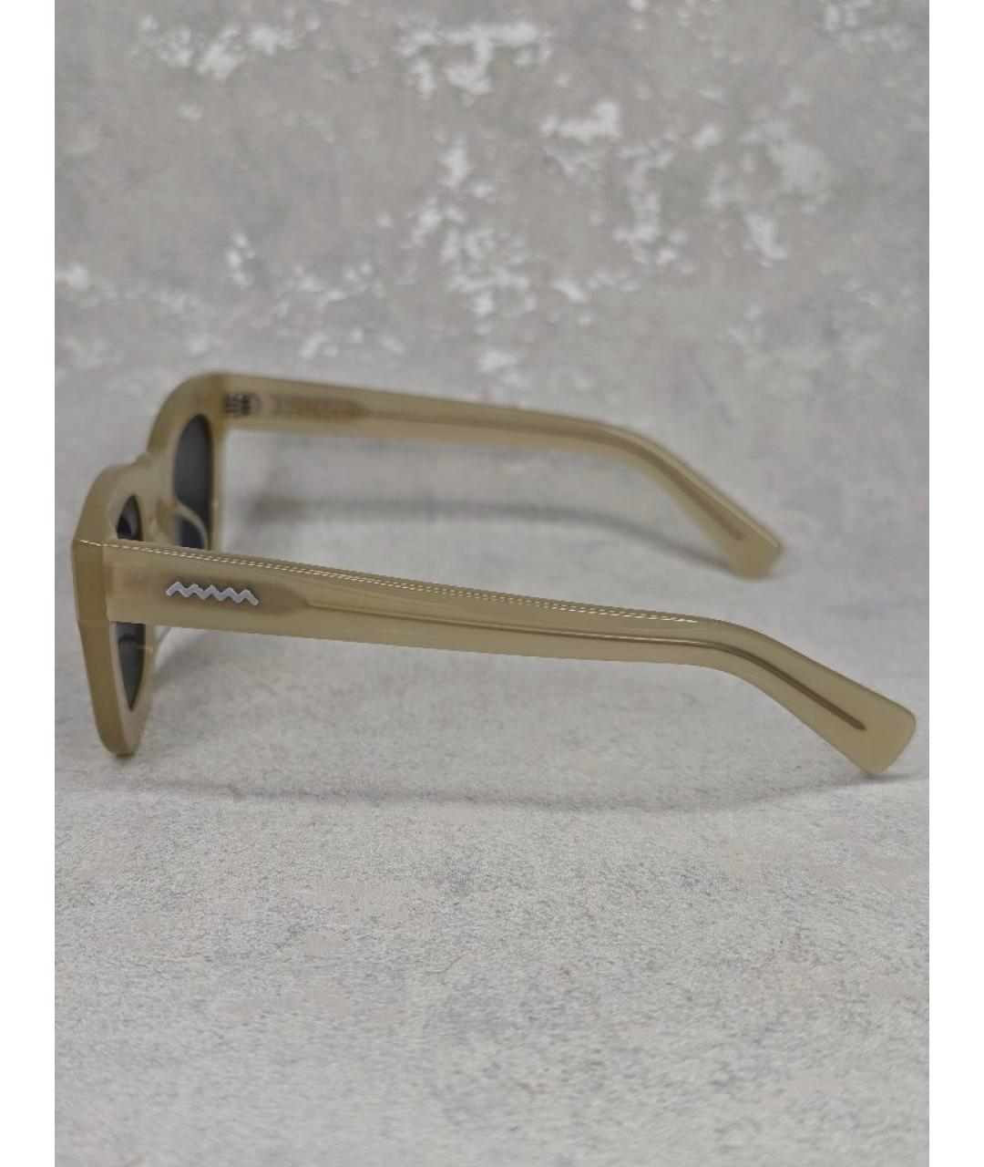 Brain Dead Бежевые пластиковые солнцезащитные очки, фото 2