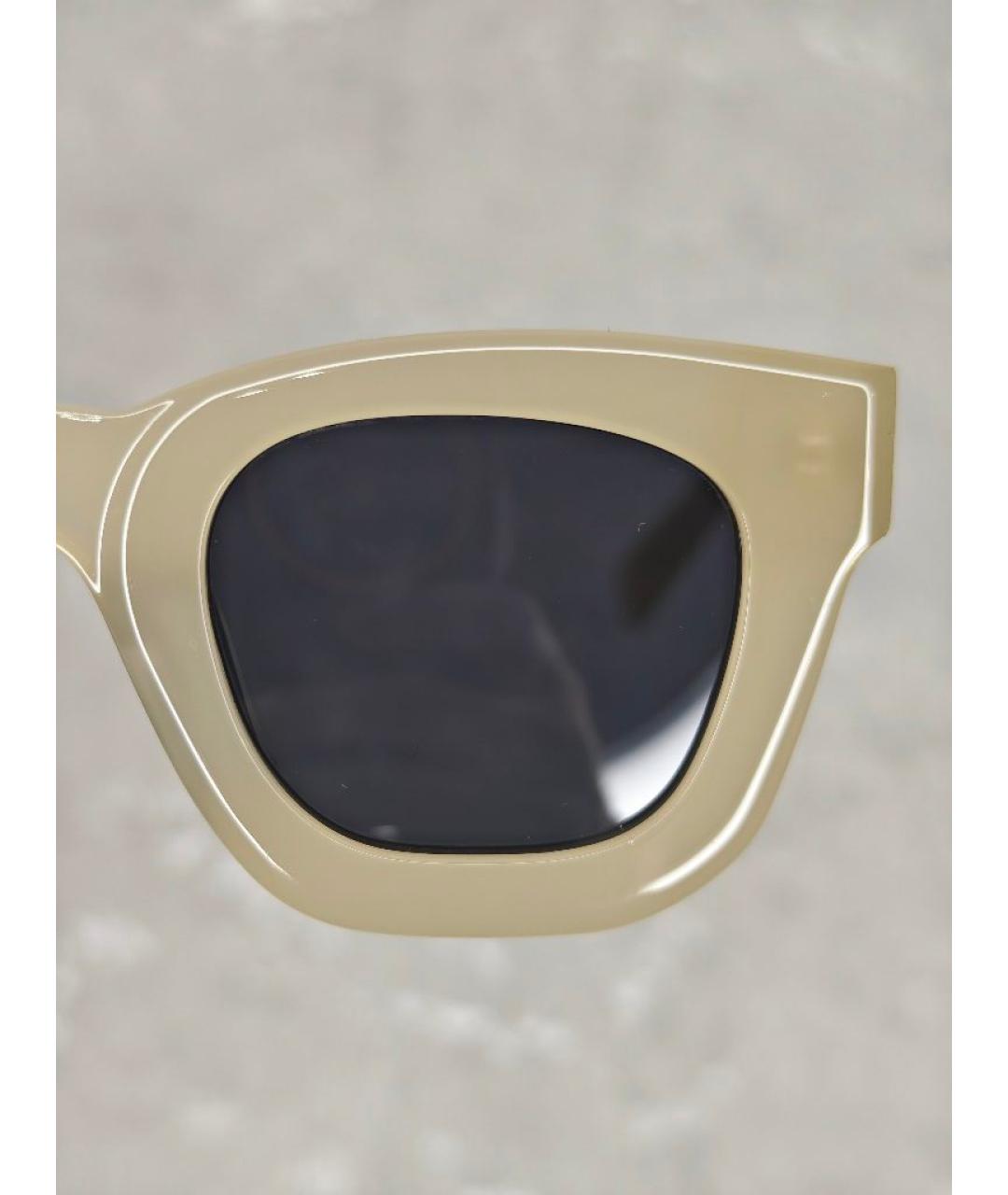 Brain Dead Бежевые пластиковые солнцезащитные очки, фото 3