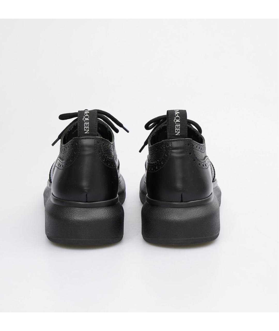 ALEXANDER MCQUEEN Черные кожаные высокие ботинки, фото 4