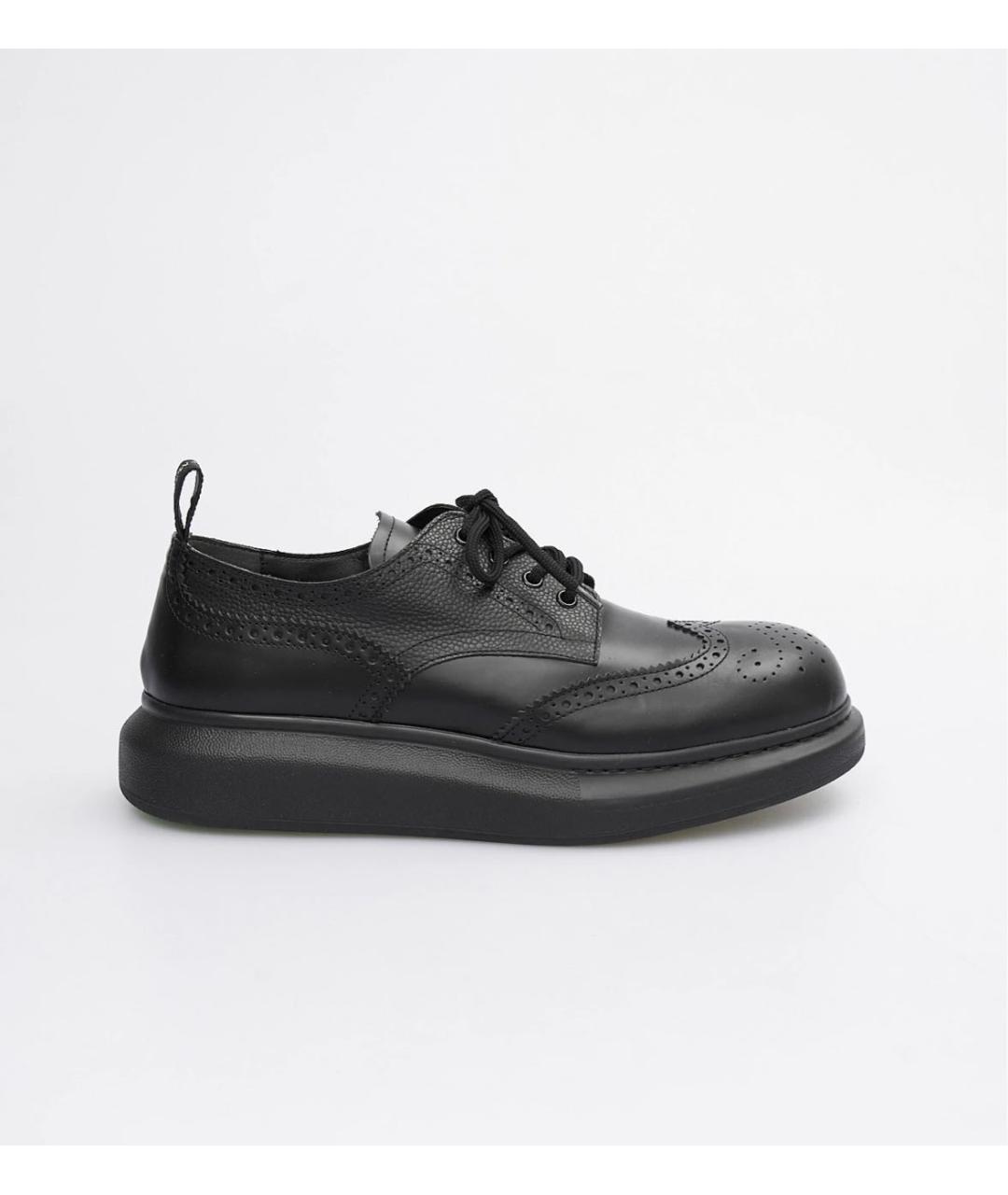 ALEXANDER MCQUEEN Черные кожаные высокие ботинки, фото 5