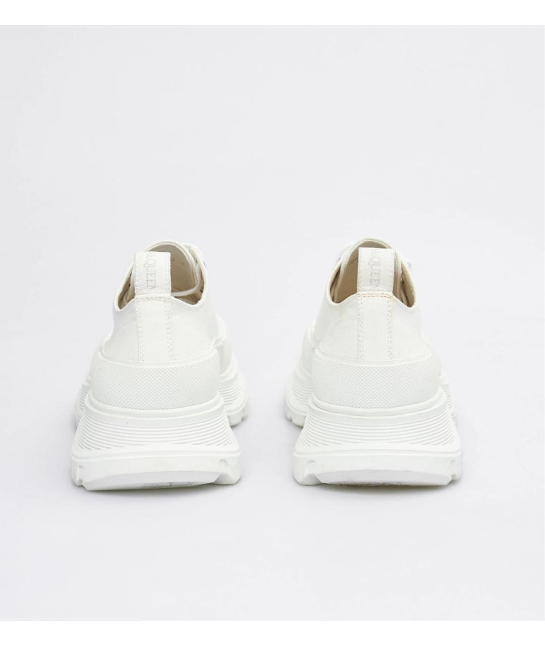 ALEXANDER MCQUEEN Белые текстильные высокие кроссовки / кеды, фото 4