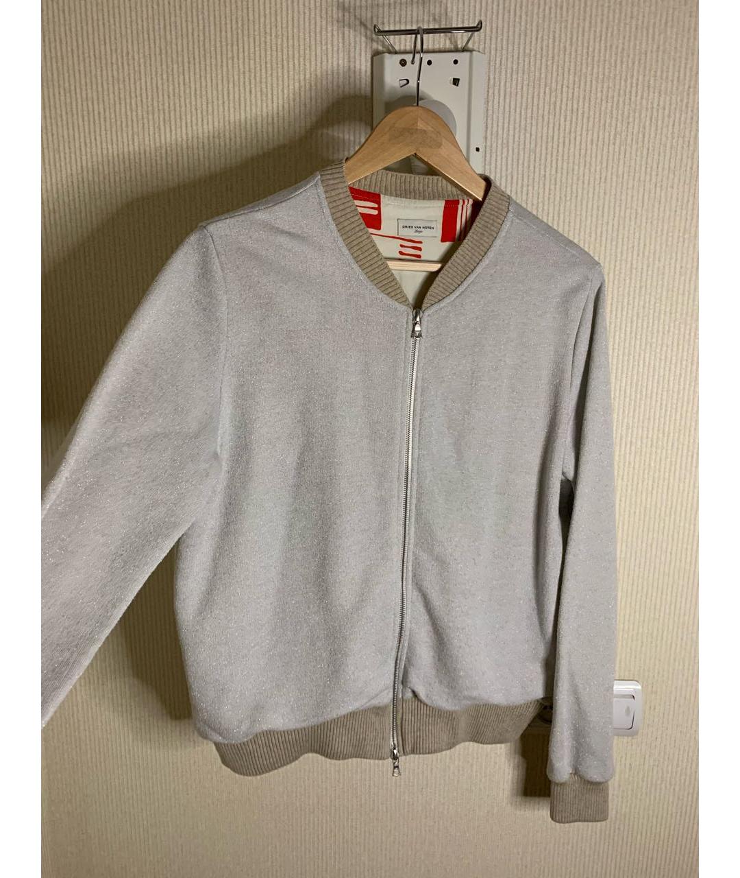 DRIES VAN NOTEN Серая полиэстеровая куртка, фото 2