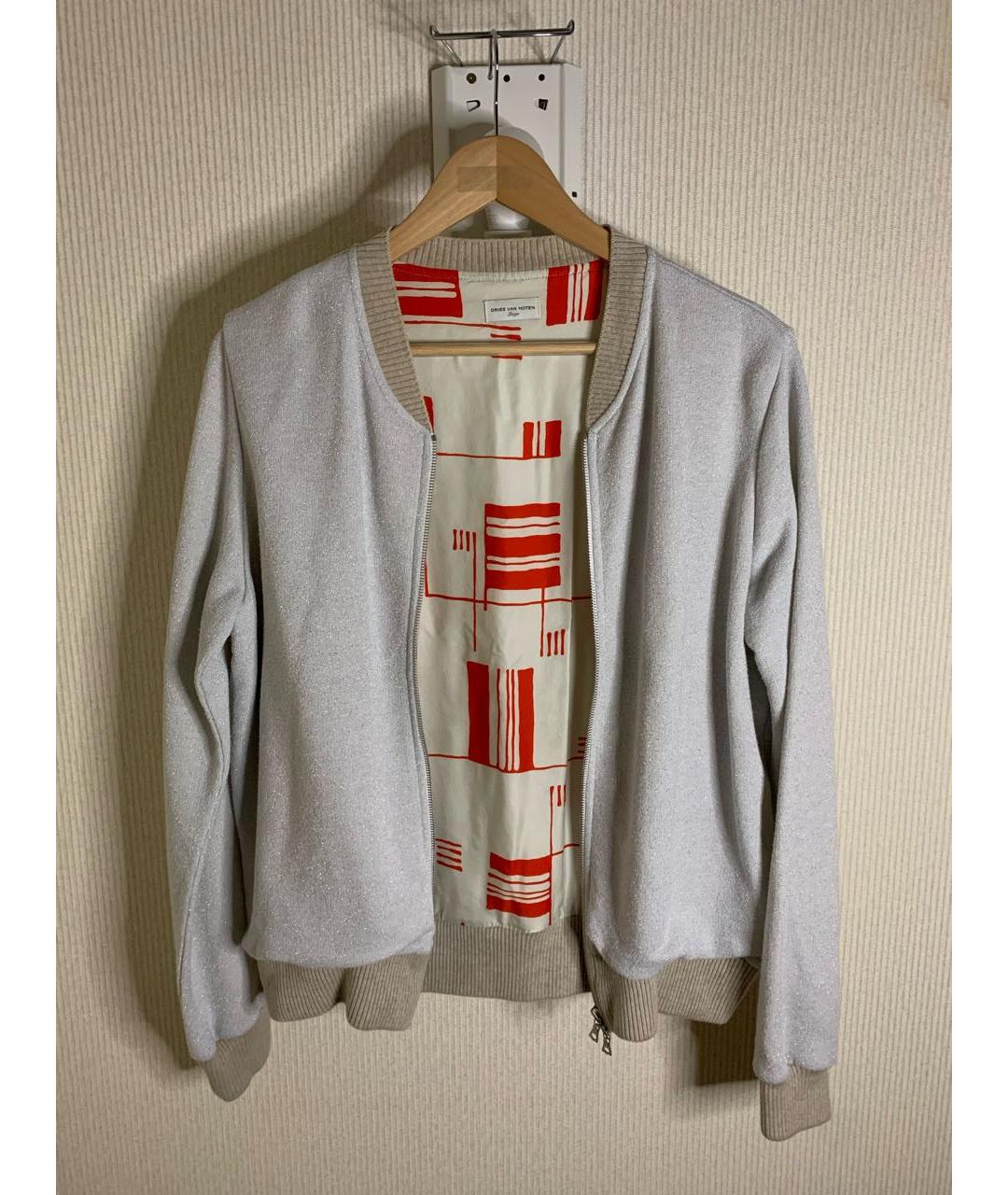 DRIES VAN NOTEN Серая полиэстеровая куртка, фото 4