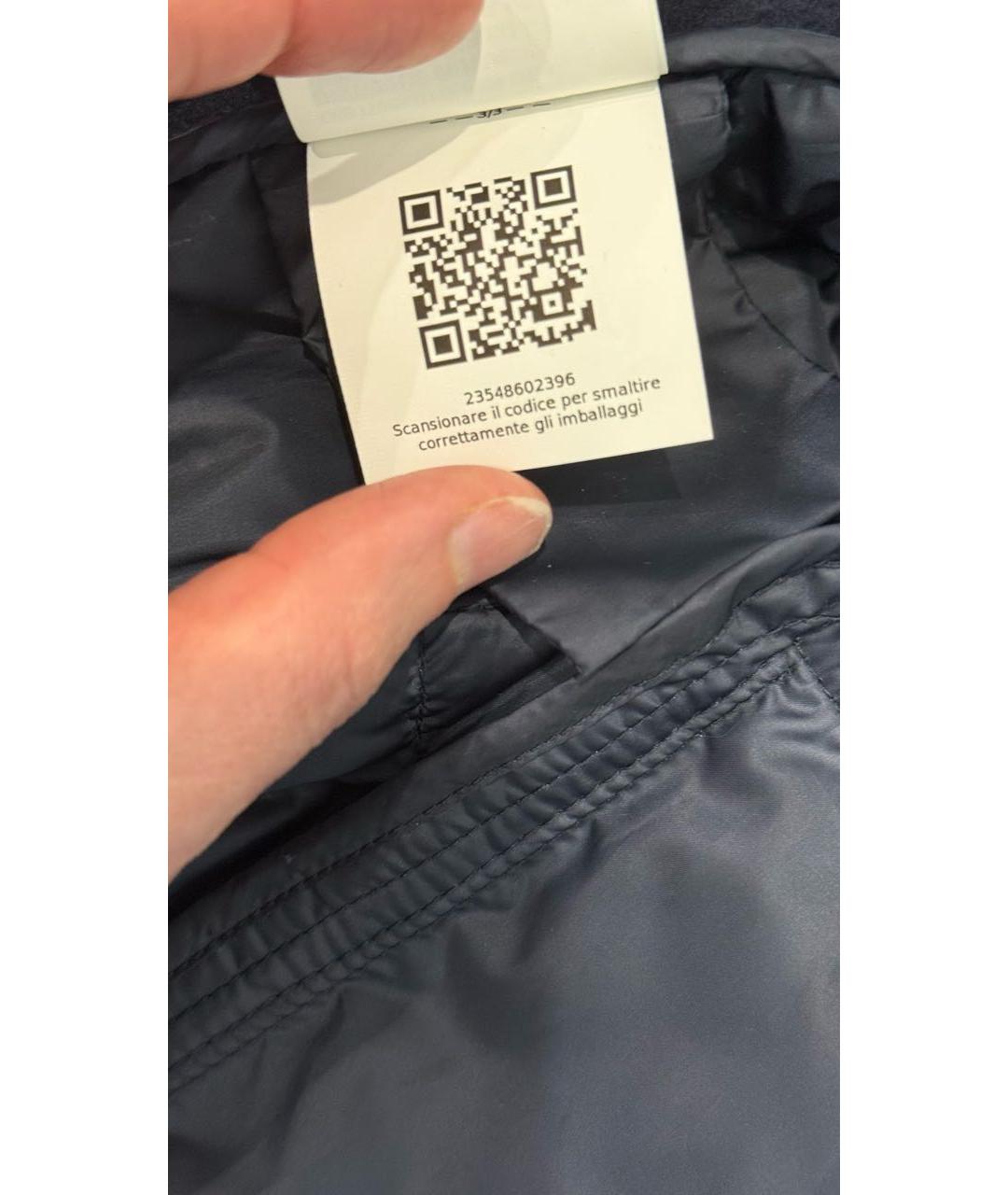 'S MAX MARA Темно-синее шерстяное пальто, фото 4