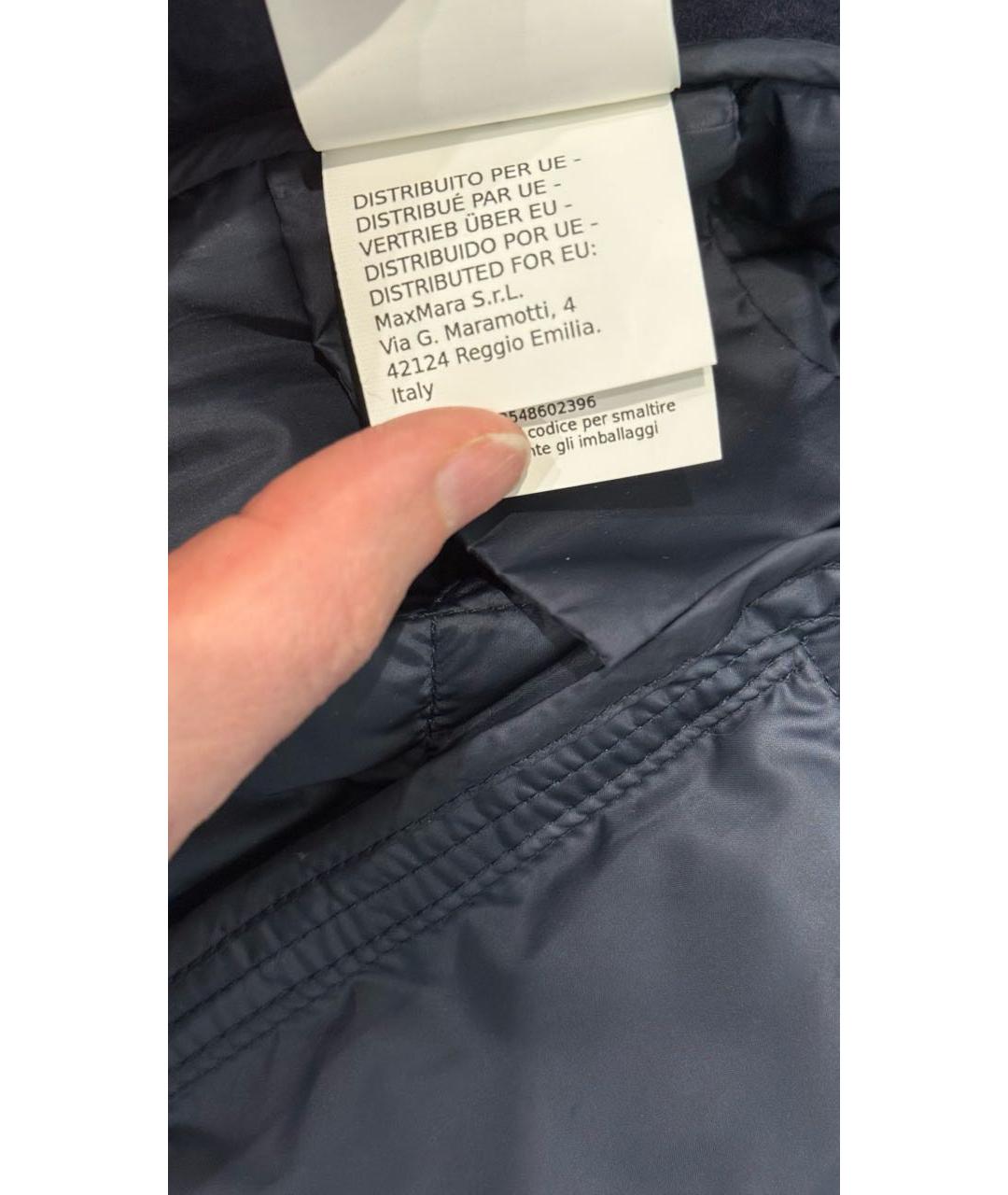 'S MAX MARA Темно-синее шерстяное пальто, фото 5