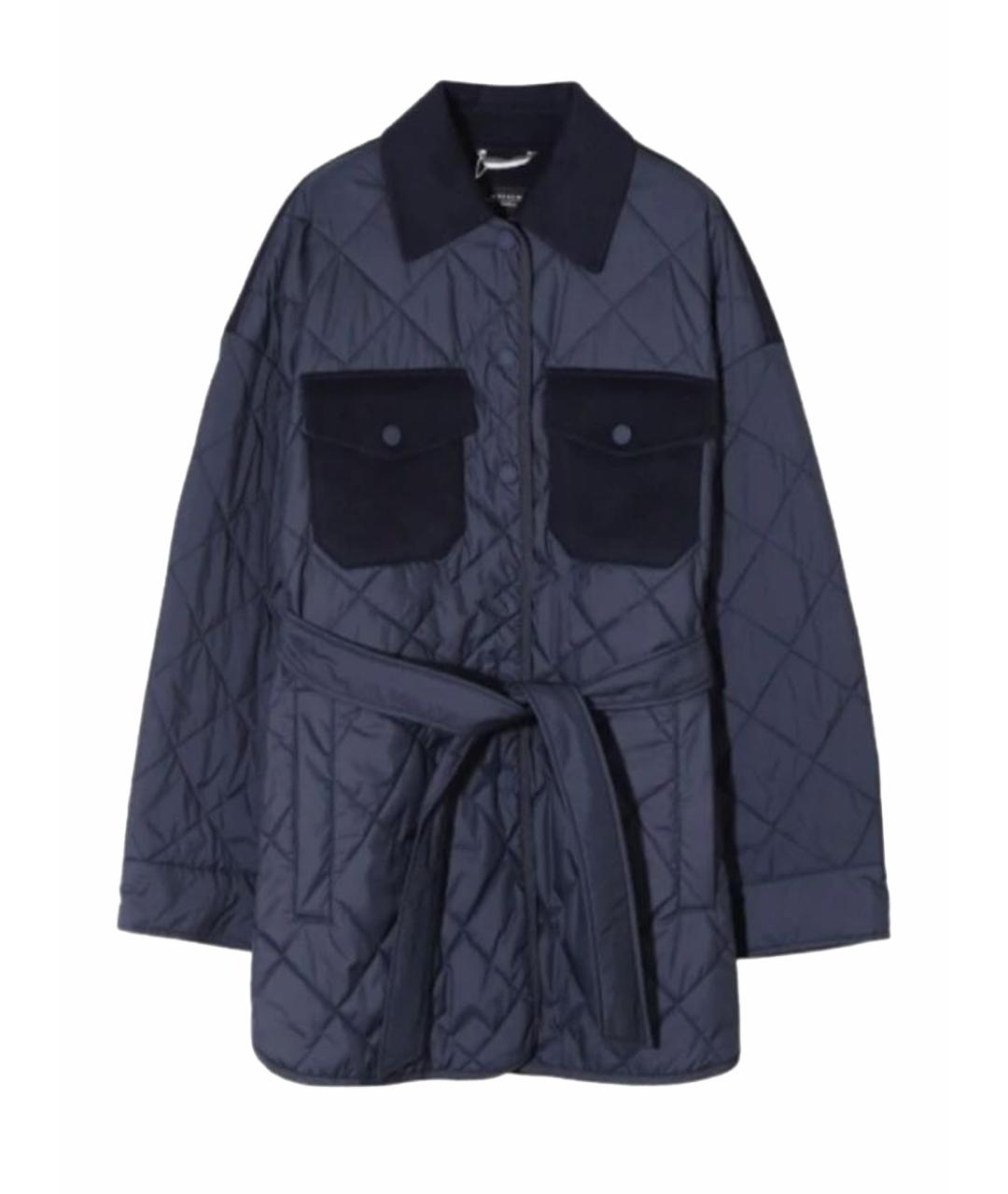 'S MAX MARA Темно-синее шерстяное пальто, фото 1