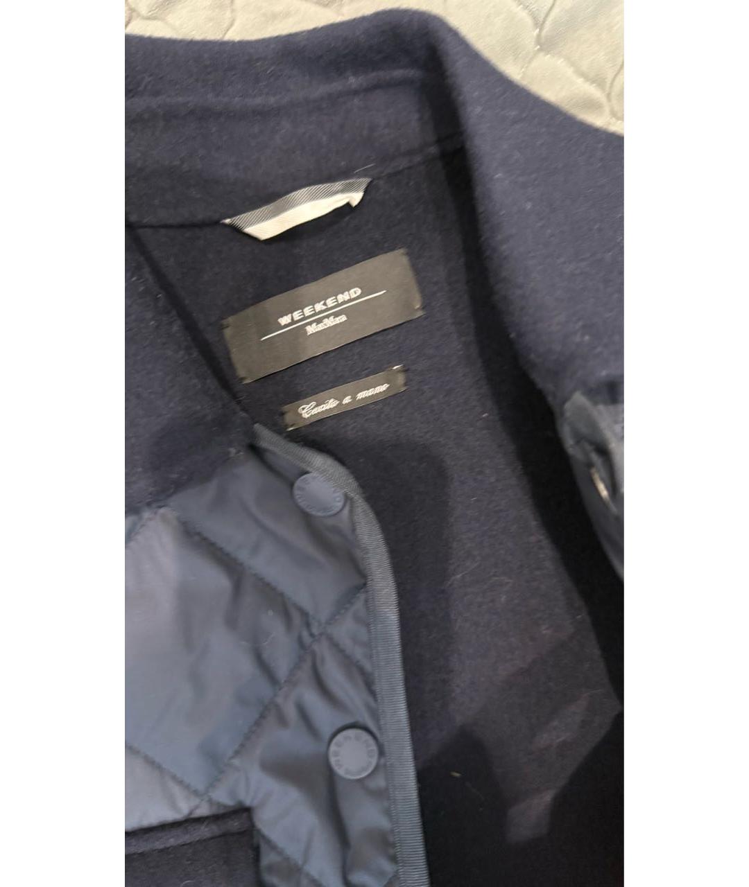 'S MAX MARA Темно-синее шерстяное пальто, фото 3