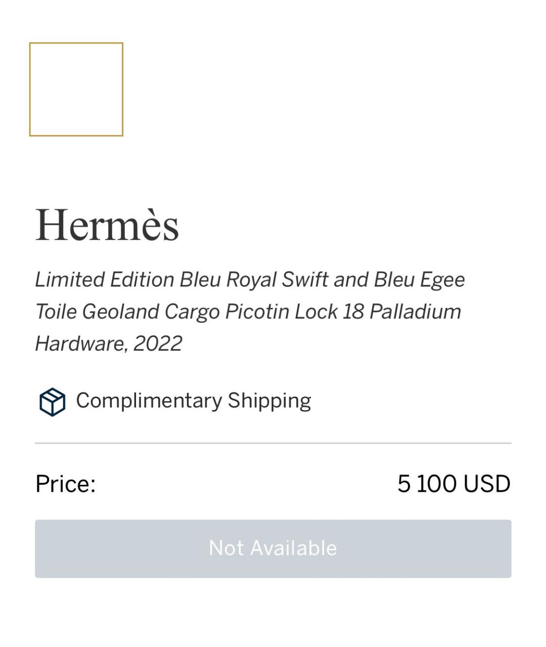 HERMES Синяя деним сумка с короткими ручками, фото 3