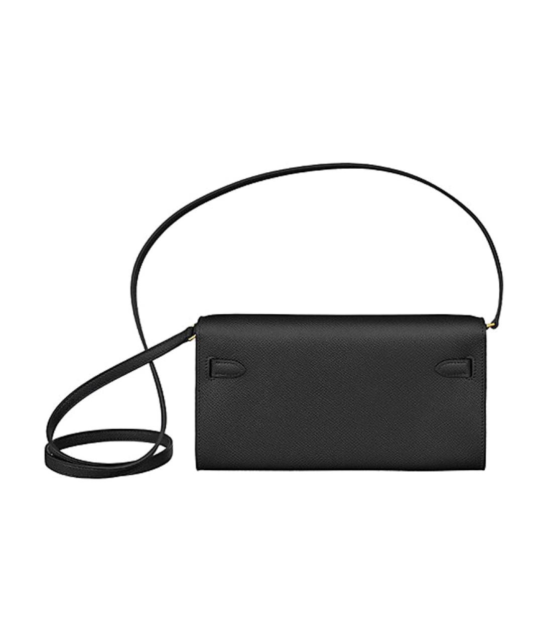 HERMES Черная кожаная сумка через плечо, фото 2