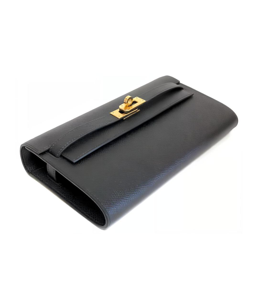 HERMES Черная кожаная сумка через плечо, фото 4