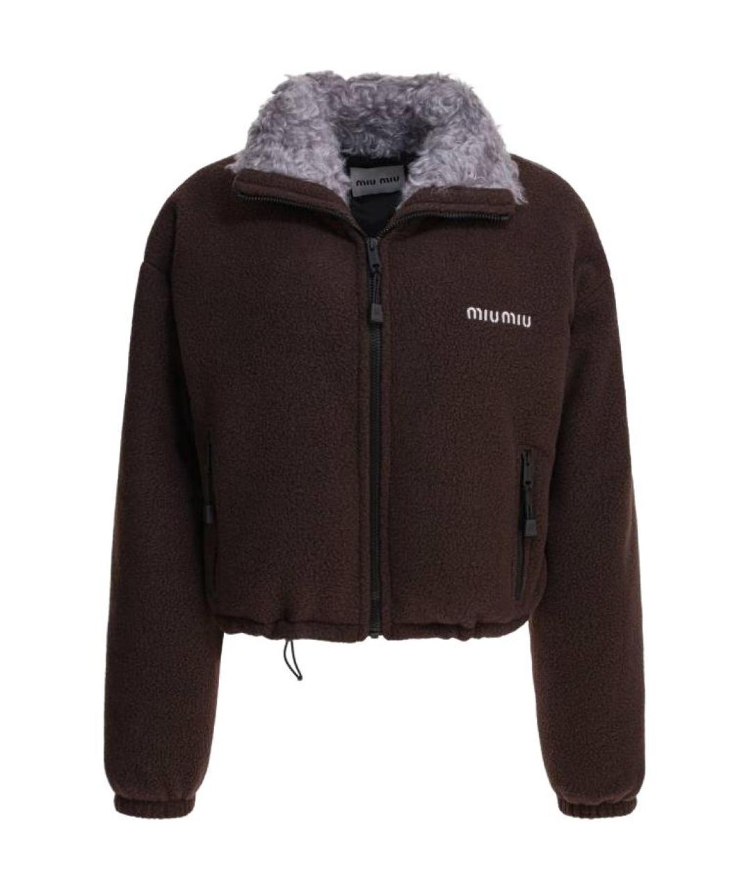 MIU MIU Коричневый пуховик, фото 1