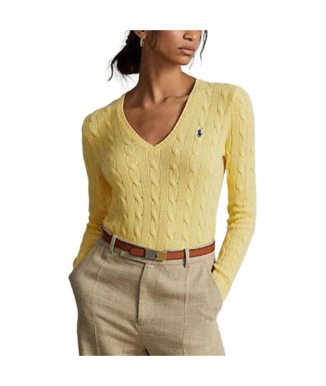 POLO RALPH LAUREN Желтый джемпер / свитер, фото 3