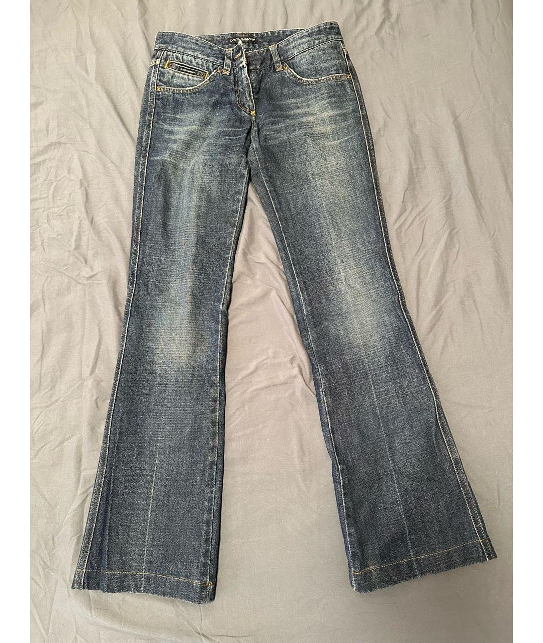 DOLCE&GABBANA Серые хлопковые джинсы клеш, фото 6