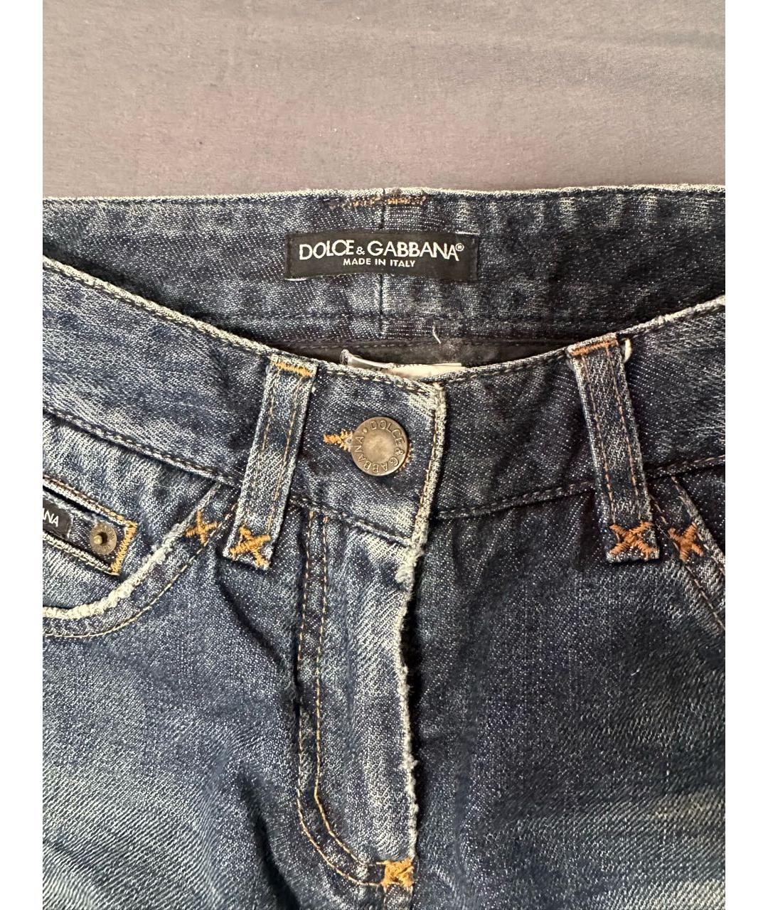 DOLCE&GABBANA Серые хлопковые джинсы клеш, фото 2