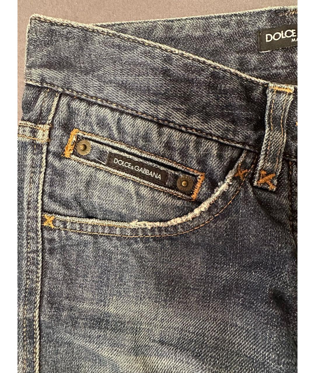 DOLCE&GABBANA Серые хлопковые джинсы клеш, фото 3