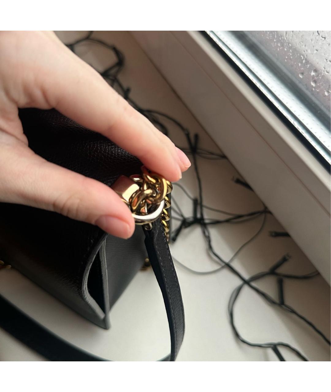 FURLA Черная кожаная сумка через плечо, фото 3