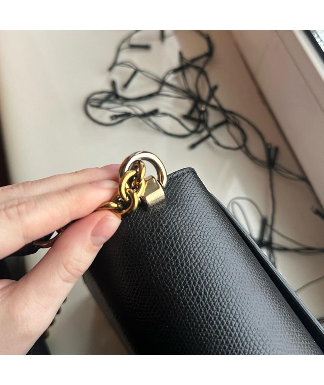 FURLA Черная кожаная сумка через плечо, фото 4