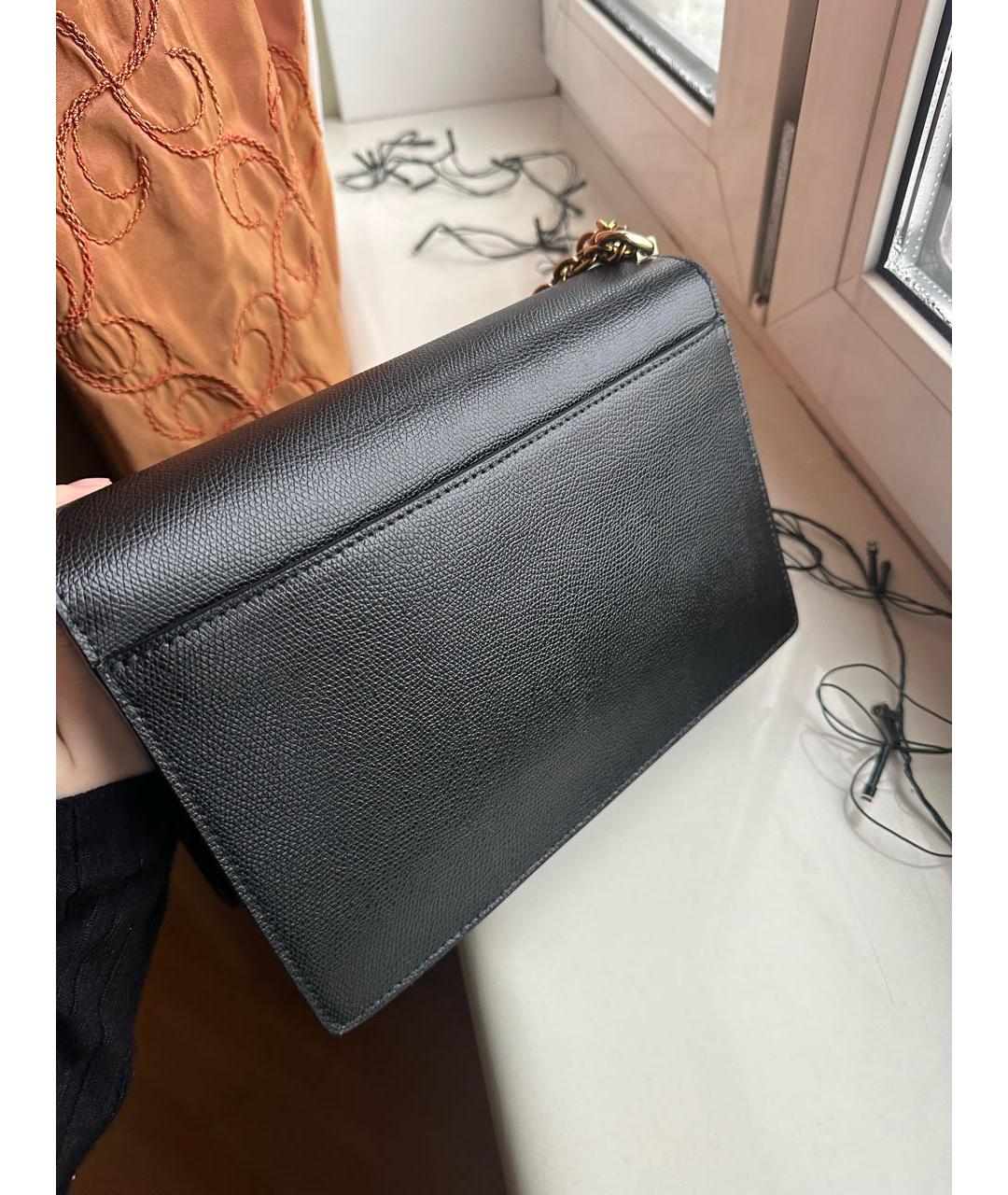 FURLA Черная кожаная сумка через плечо, фото 5