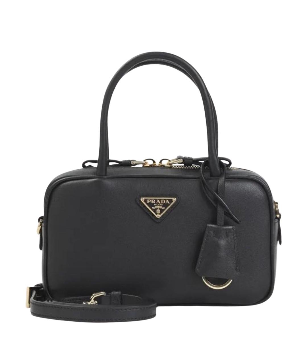 PRADA Черная кожаная сумка через плечо, фото 1