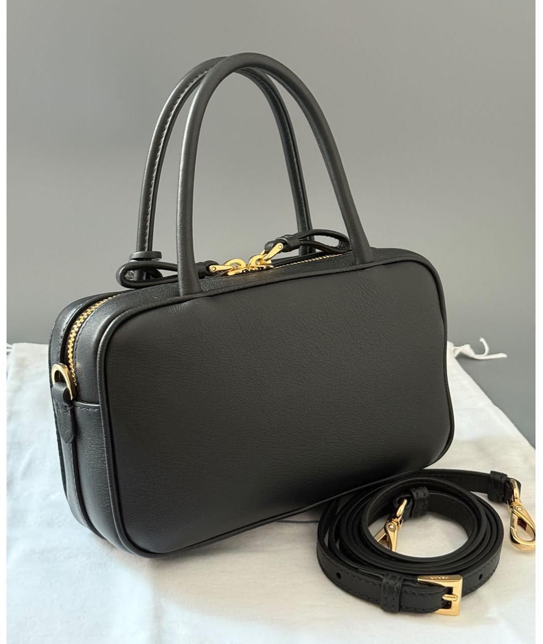 PRADA Черная кожаная сумка через плечо, фото 5