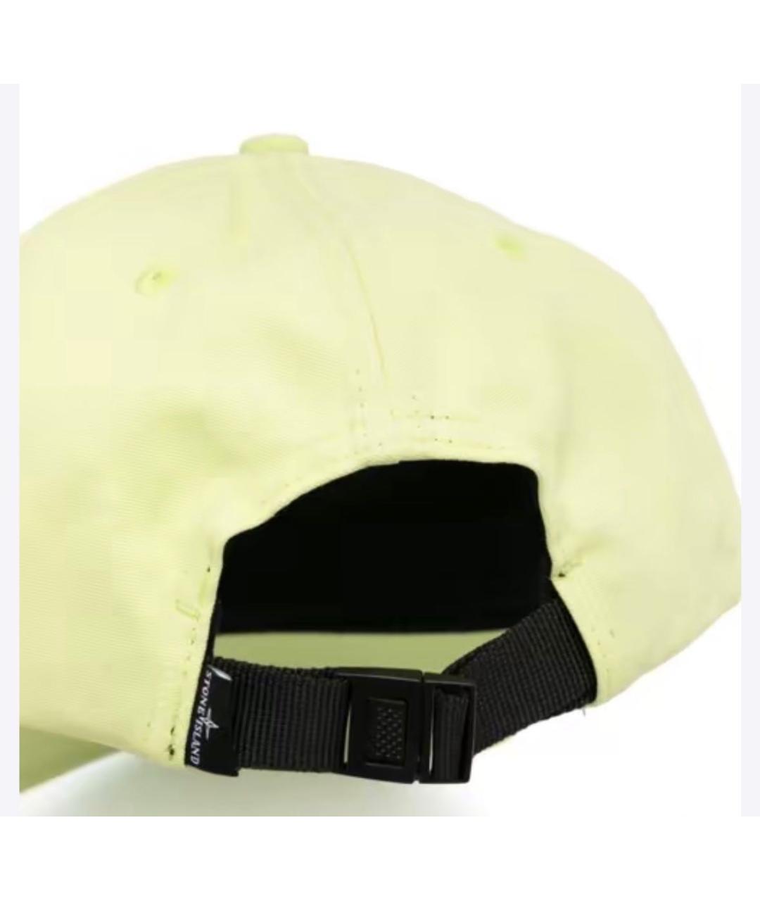 STONE ISLAND Желтая хлопковая кепка/бейсболка, фото 3