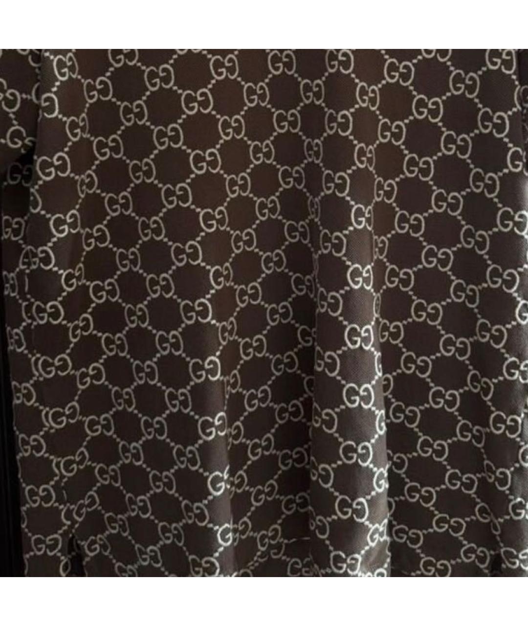 GUCCI Коричневое поло с коротким рукавом, фото 4