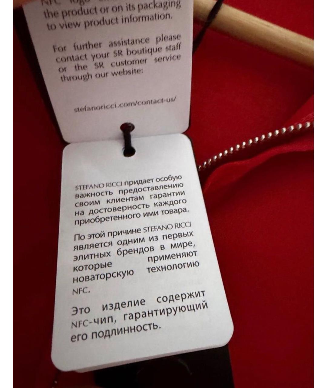 STEFANO RICCI Красное хлопковое поло с коротким рукавом, фото 6