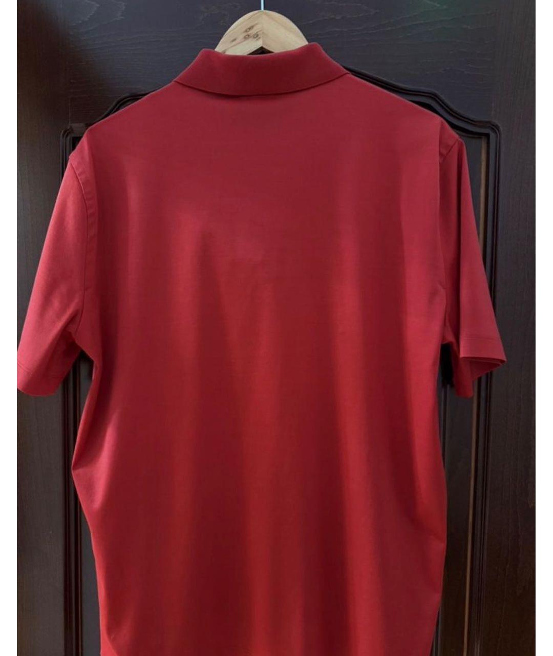 STEFANO RICCI Красное хлопковое поло с коротким рукавом, фото 2
