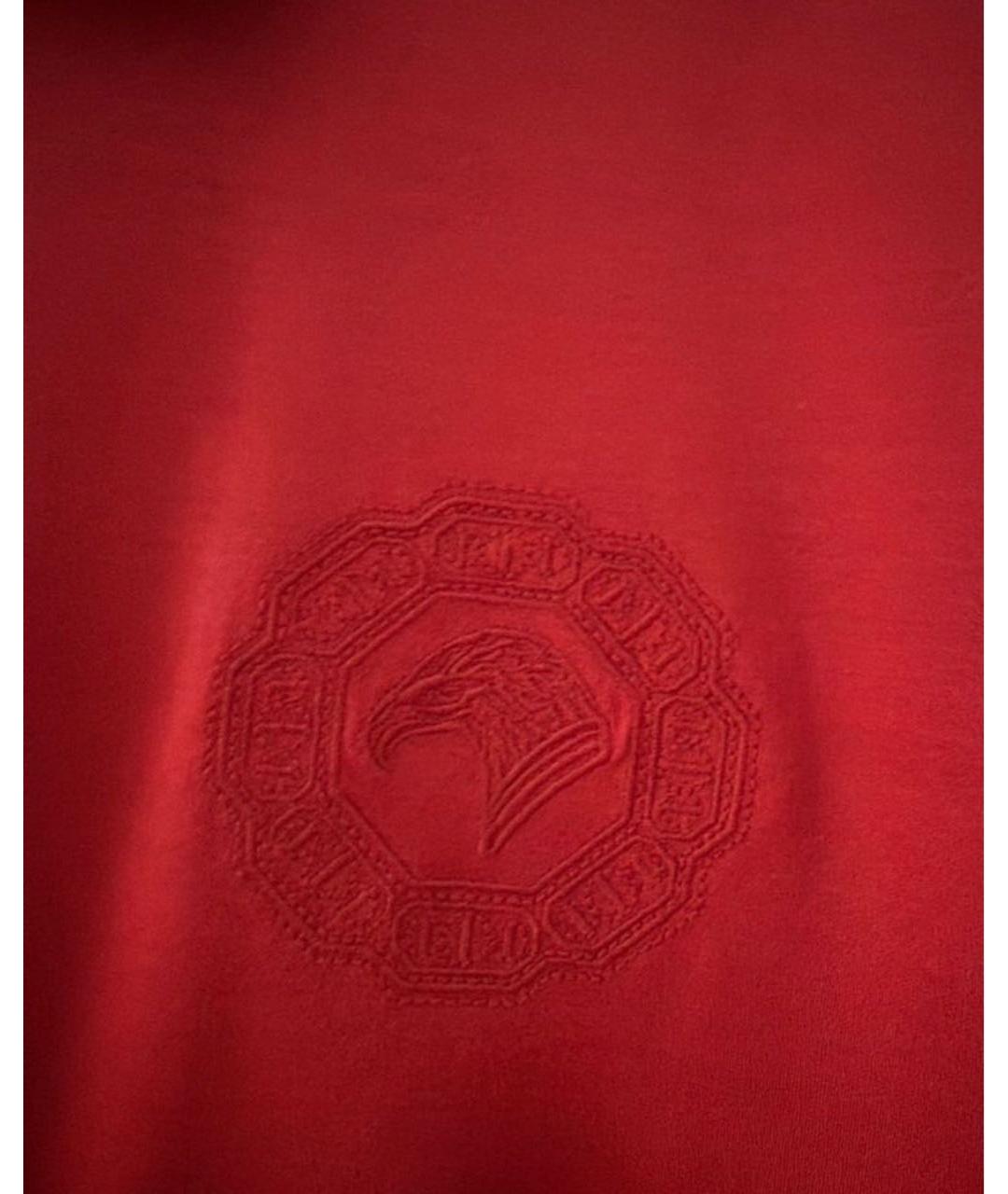 STEFANO RICCI Красное хлопковое поло с коротким рукавом, фото 5