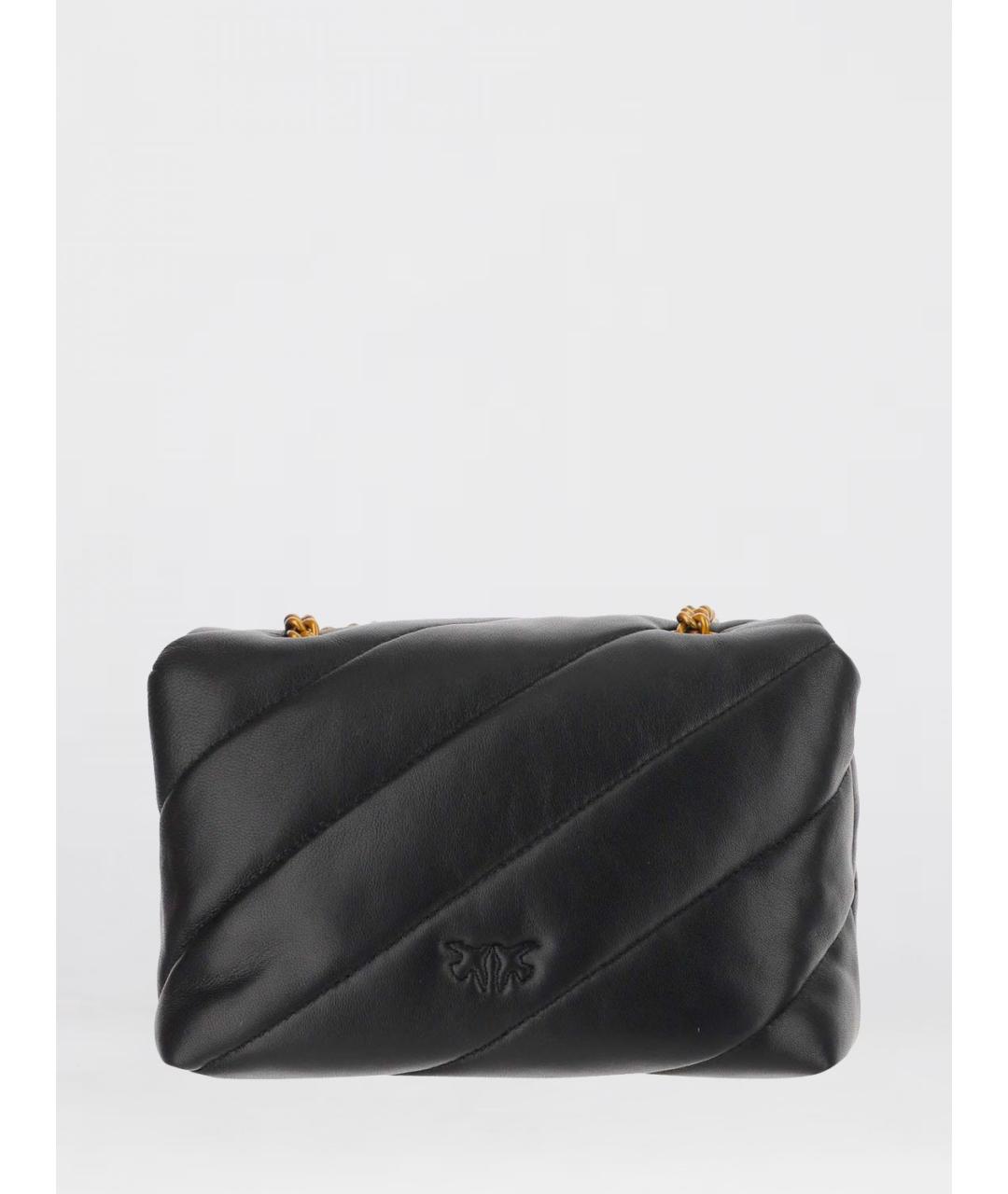 PINKO Черная кожаная сумка через плечо, фото 2
