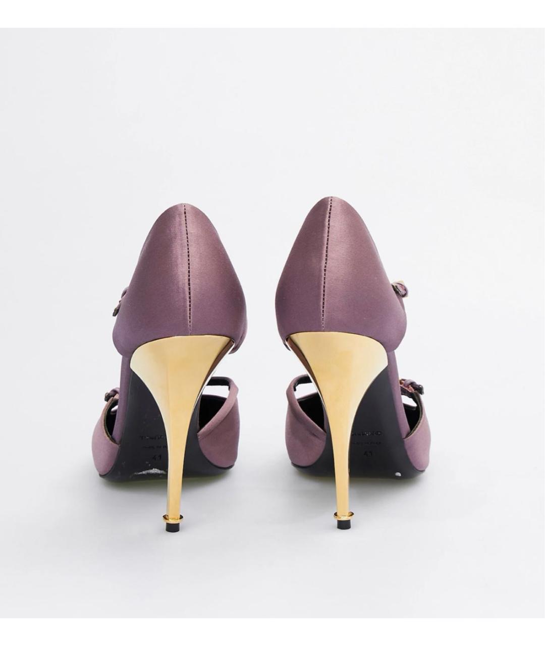 TOM FORD Фиолетовые текстильные туфли, фото 4