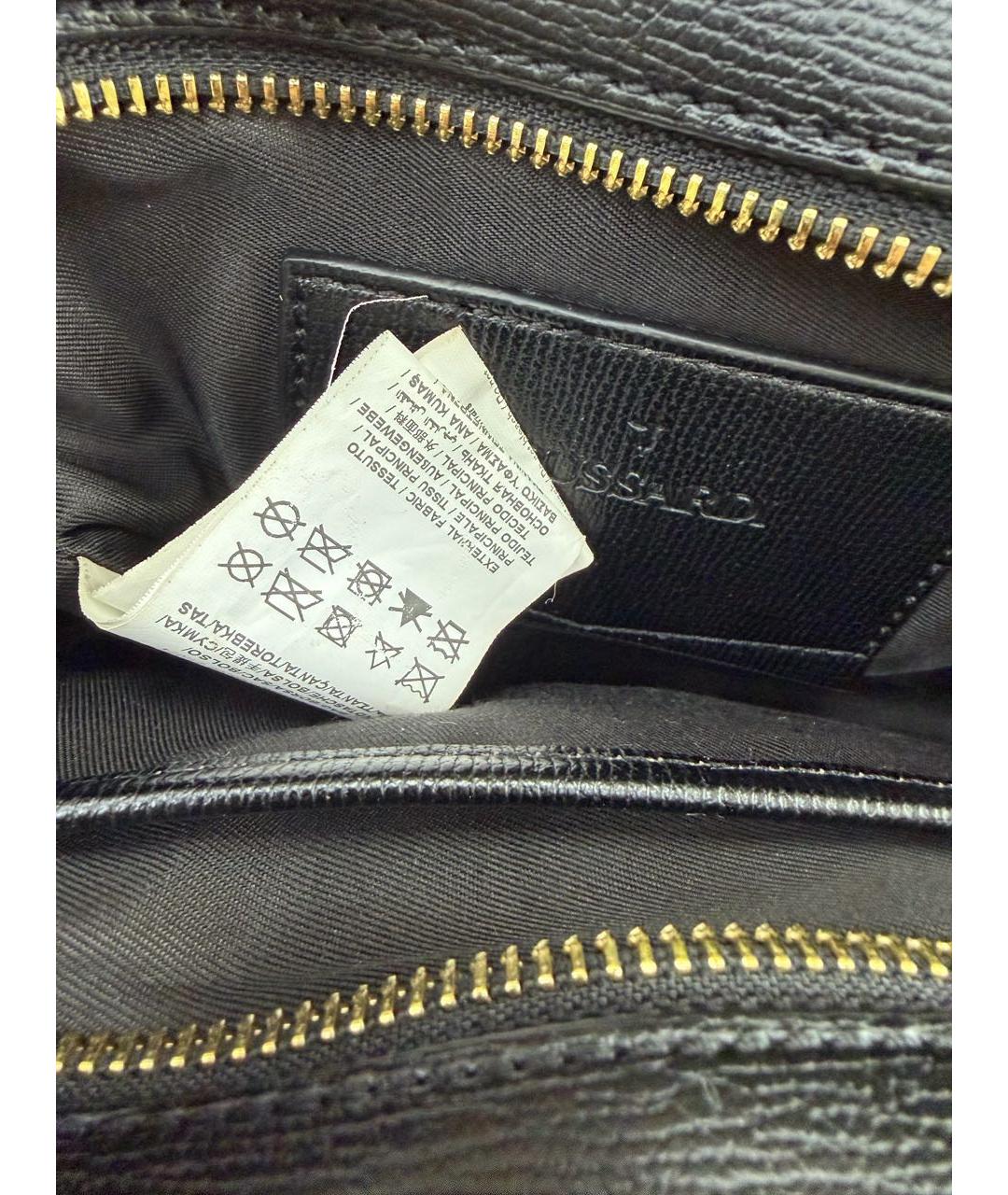 TRUSSARDI Черная сумка через плечо из искусственной кожи, фото 4