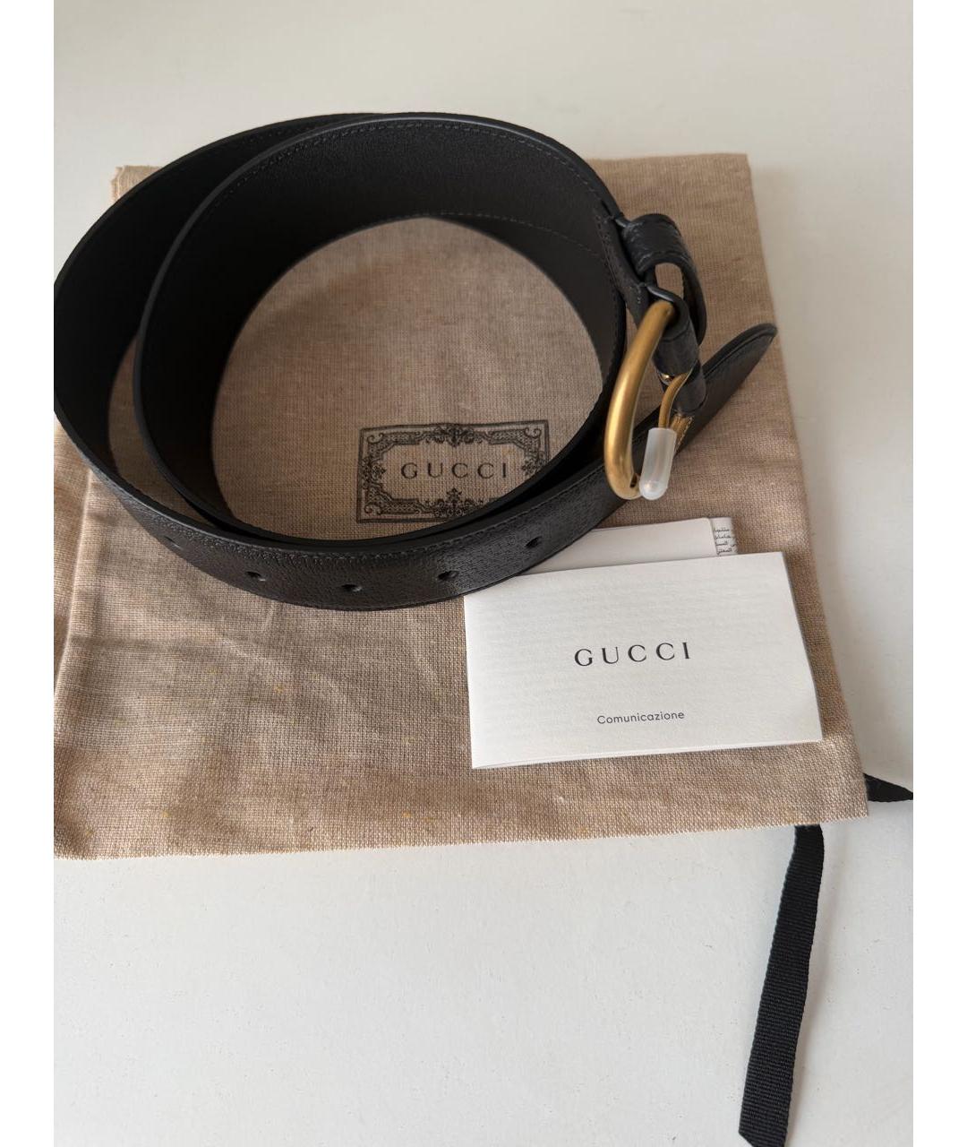 GUCCI Черный кожаный ремень, фото 8