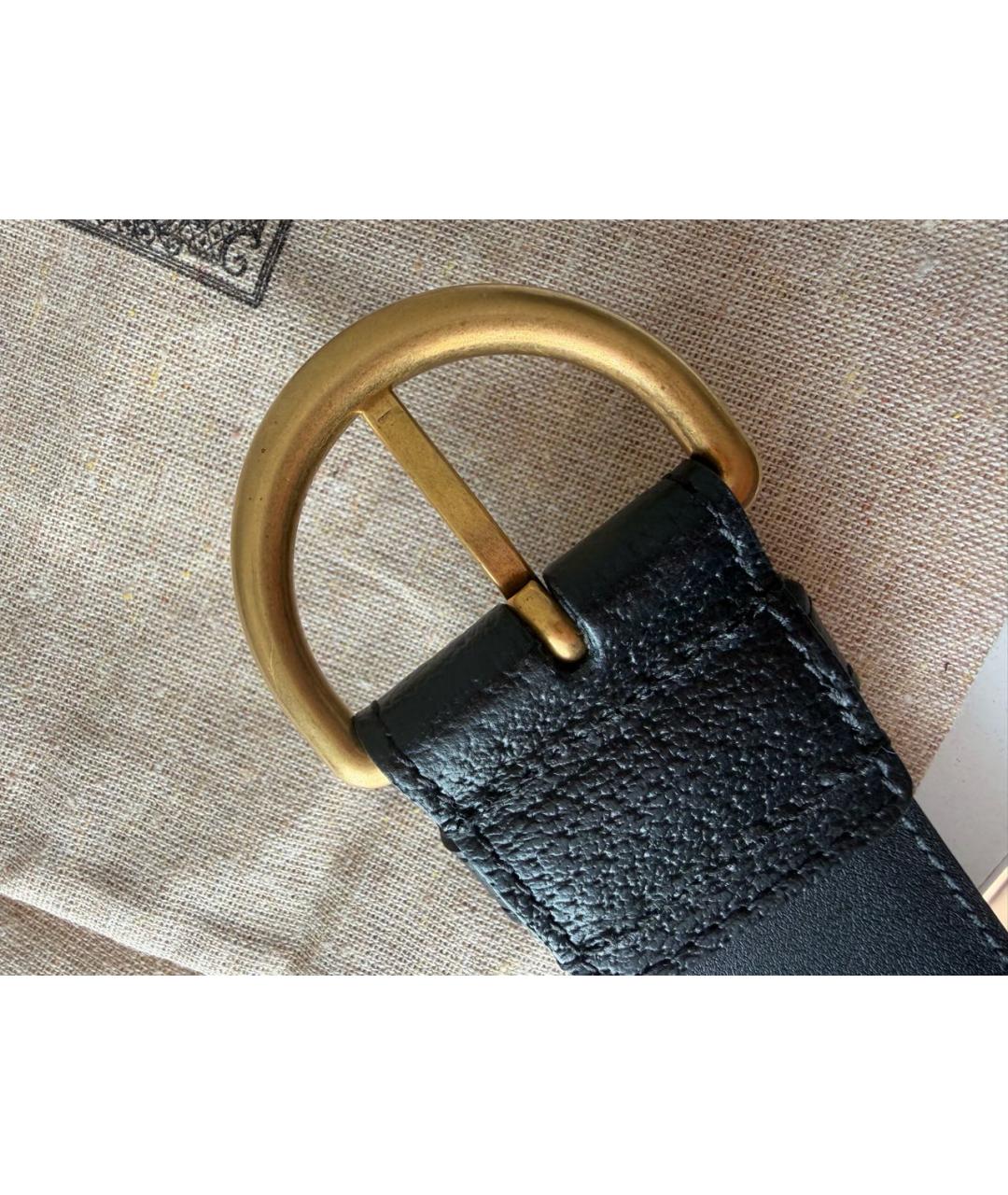 GUCCI Черный кожаный ремень, фото 5