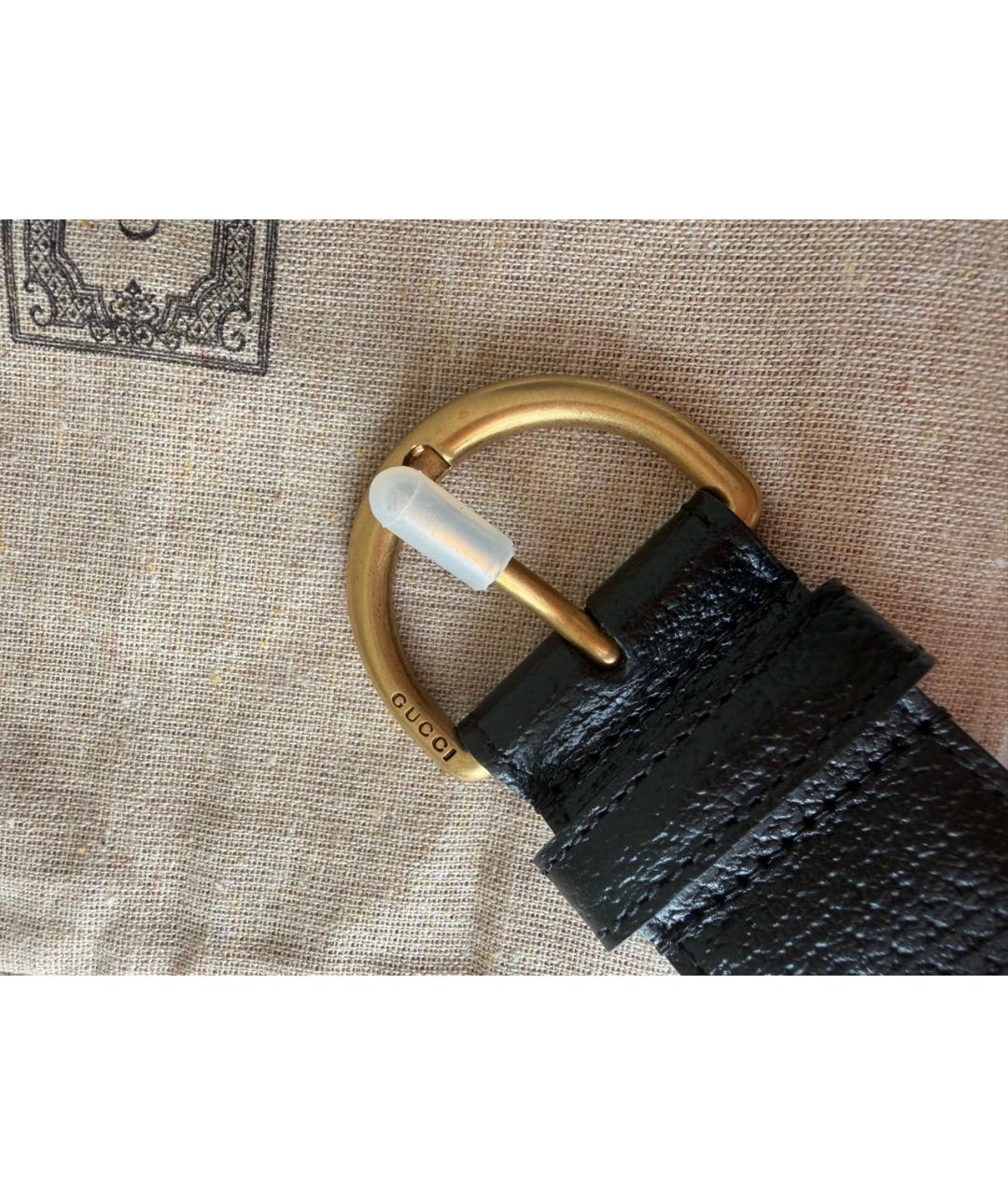 GUCCI Черный кожаный ремень, фото 6