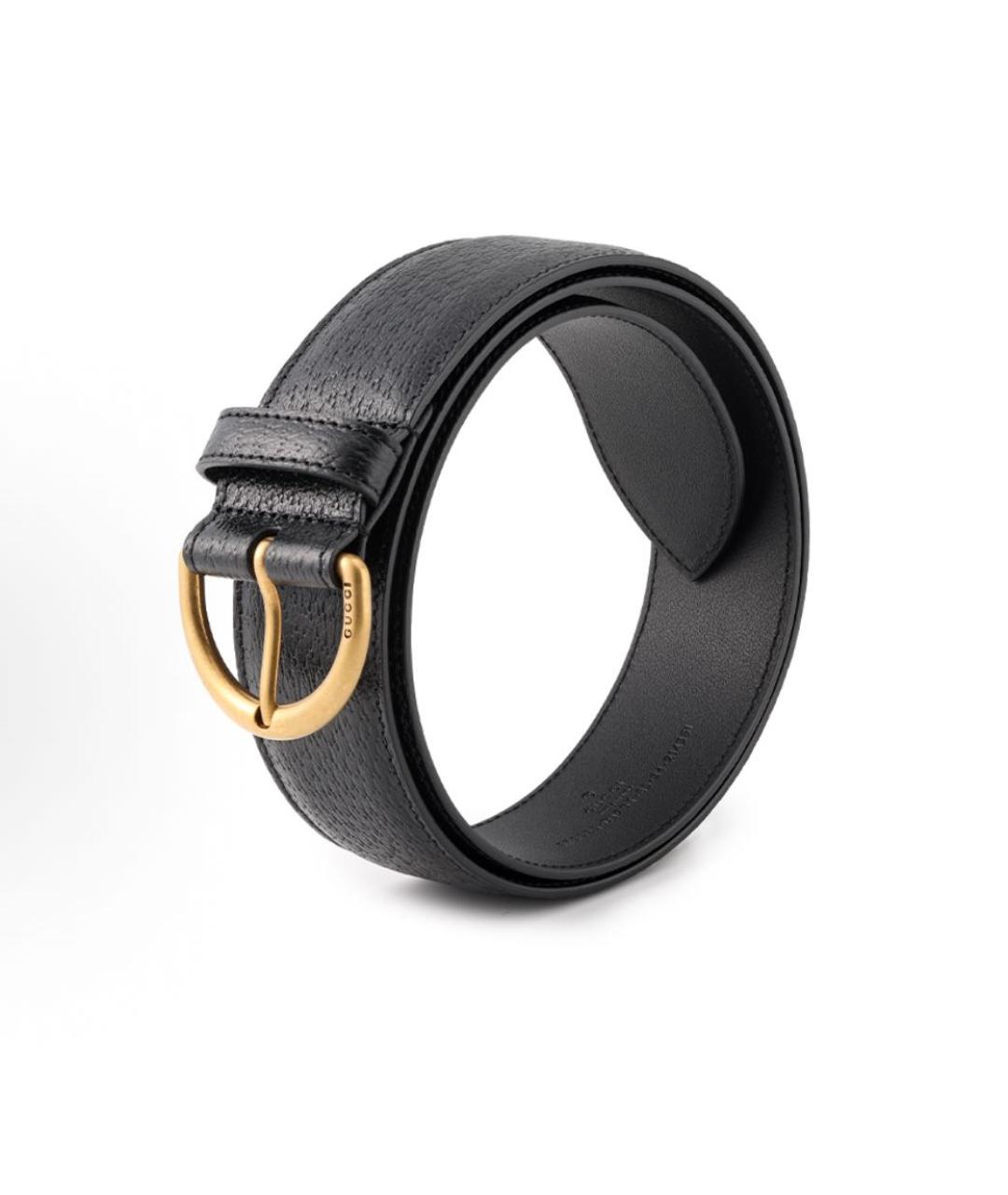 GUCCI Черный кожаный ремень, фото 2
