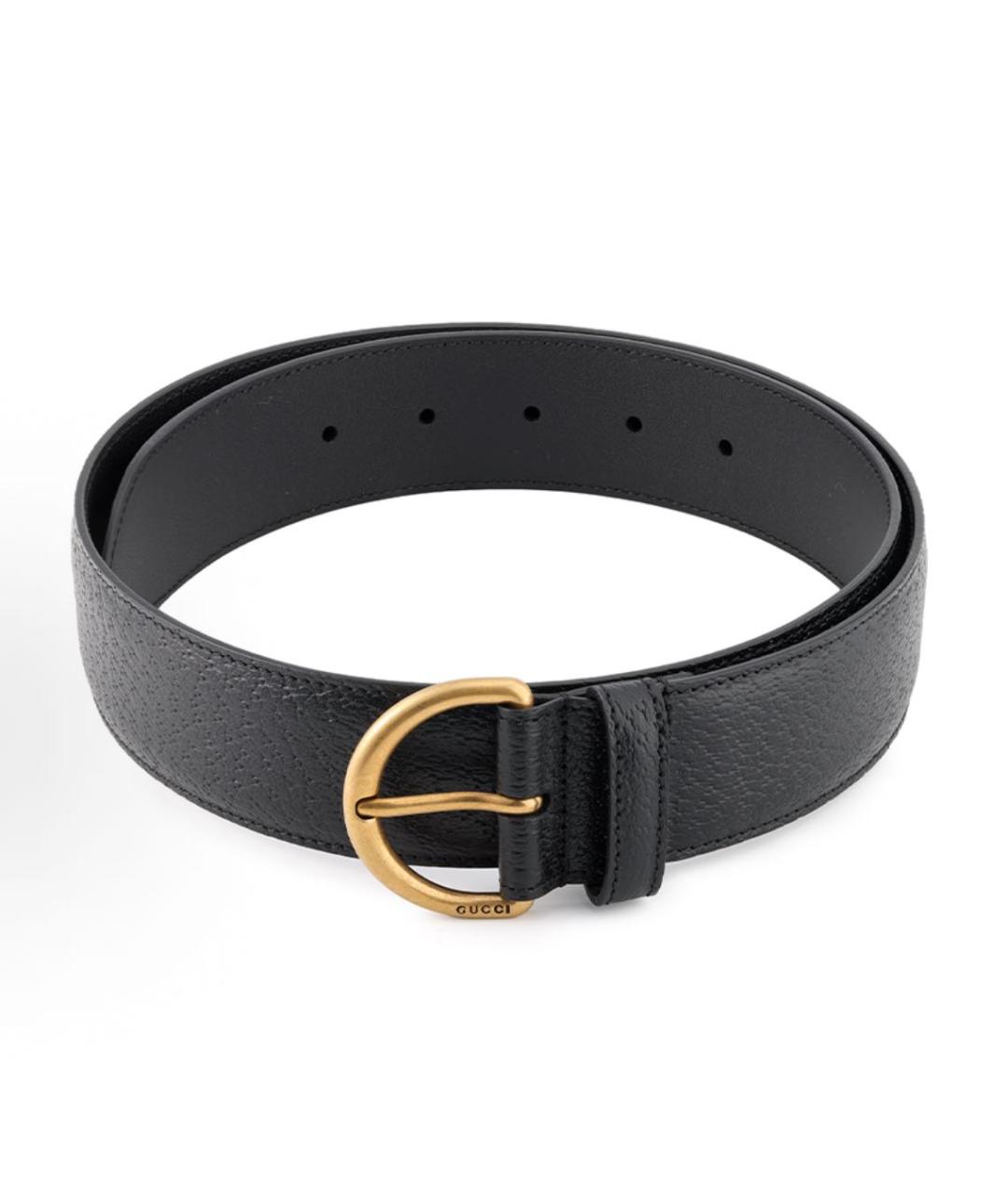 GUCCI Черный кожаный ремень, фото 3