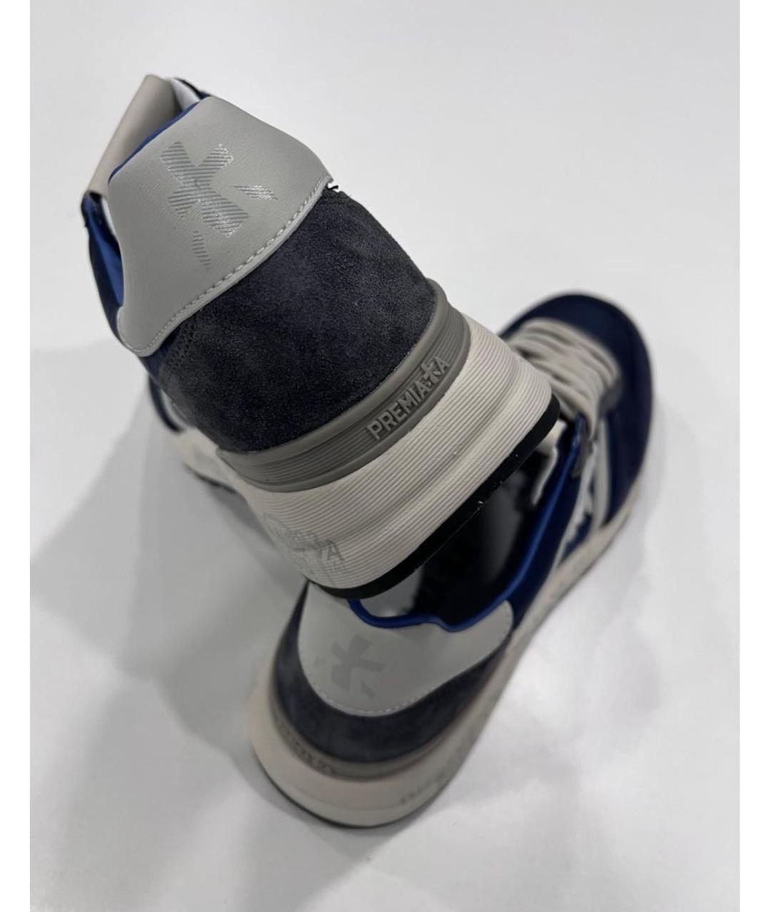 PREMIATA Синие текстильные низкие кроссовки / кеды, фото 4