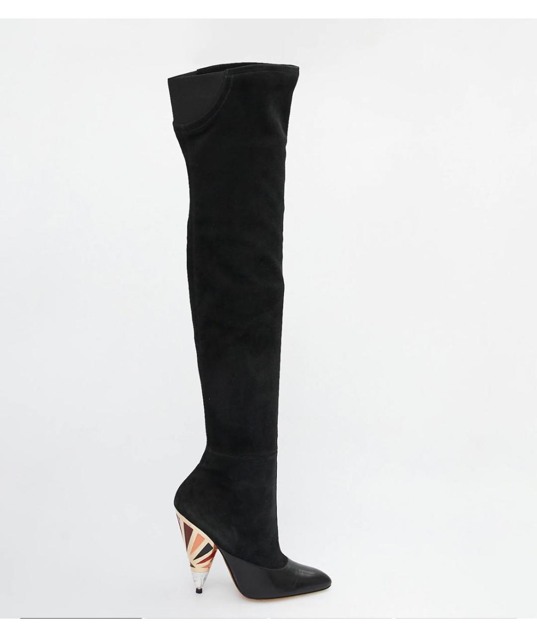 GIVENCHY Черные замшевые ботфорты, фото 5