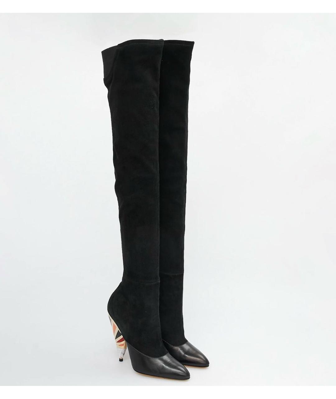 GIVENCHY Черные замшевые ботфорты, фото 2