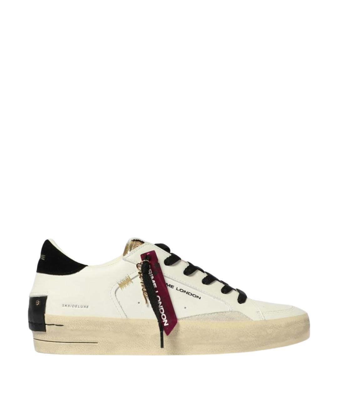 CRIME LONDON Белые кожаные кеды, фото 1