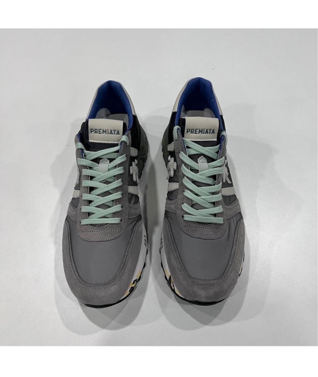 PREMIATA Серые текстильные низкие кроссовки / кеды, фото 3