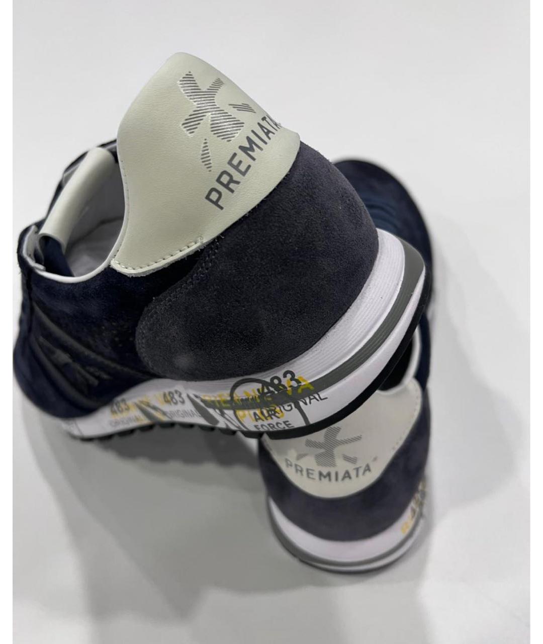PREMIATA Синие замшевые низкие кроссовки / кеды, фото 3