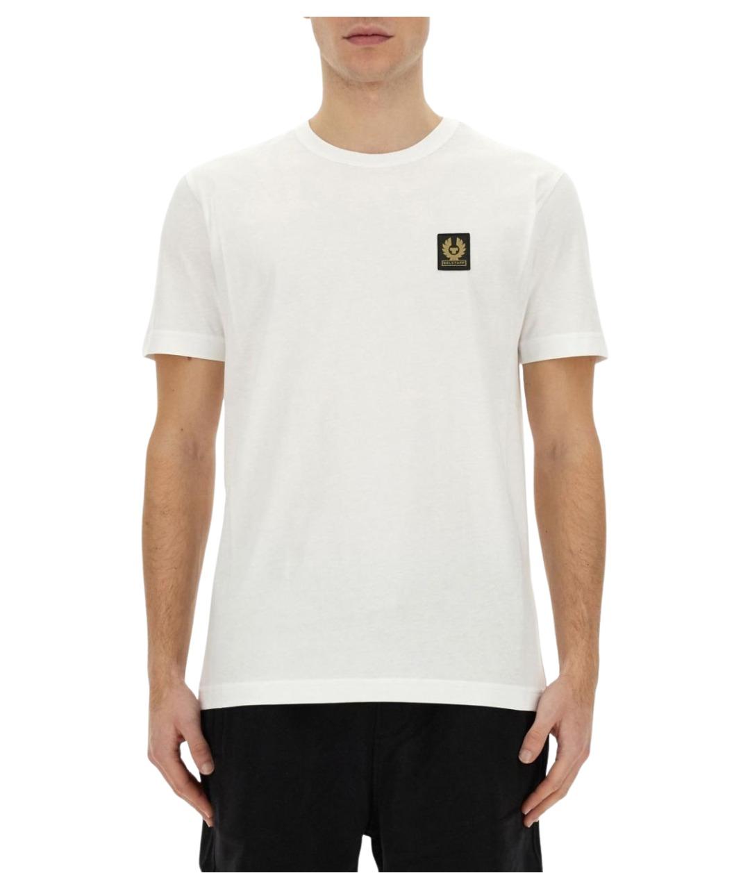 BELSTAFF Белая хлопковая футболка, фото 1