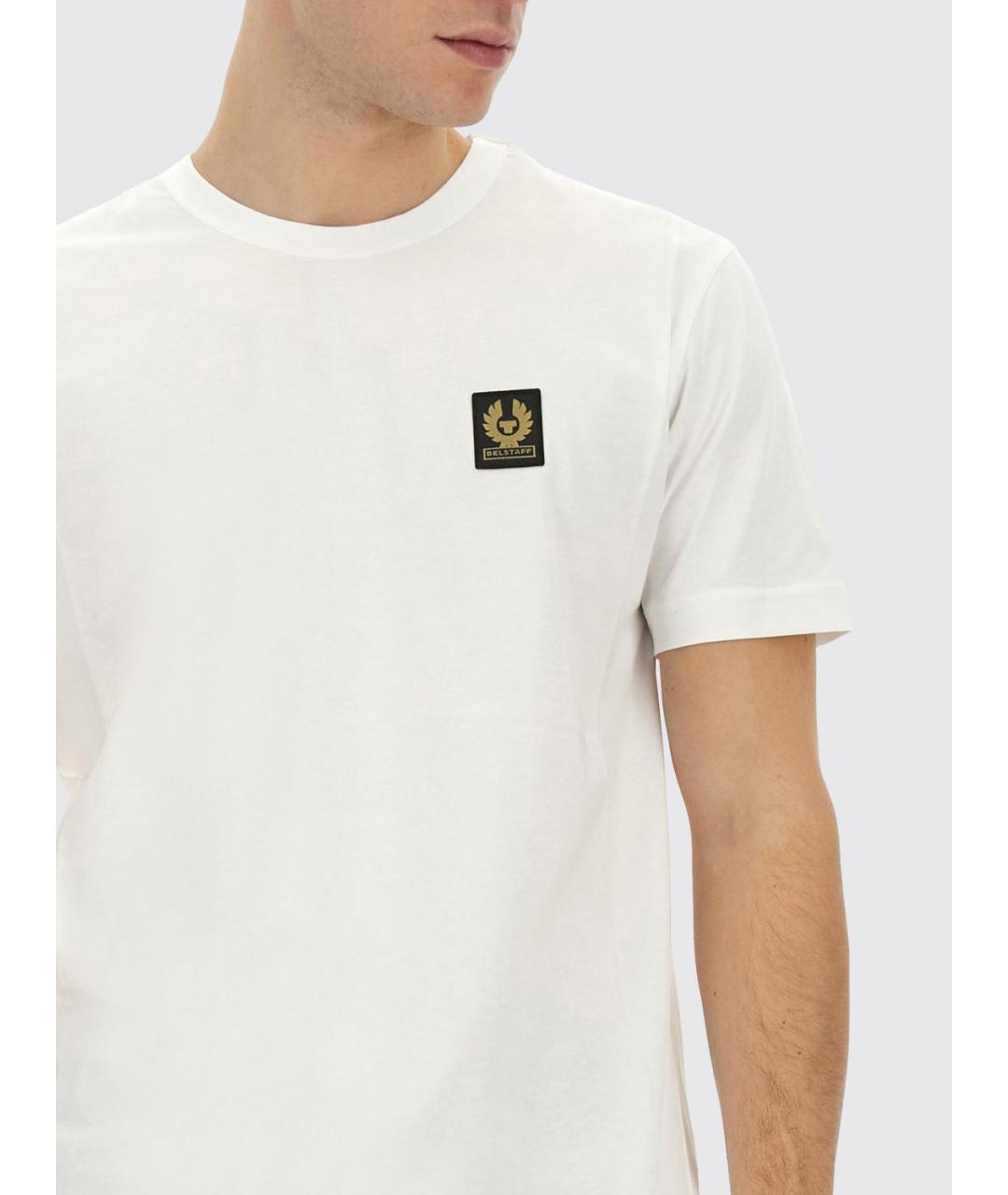 BELSTAFF Белая хлопковая футболка, фото 3