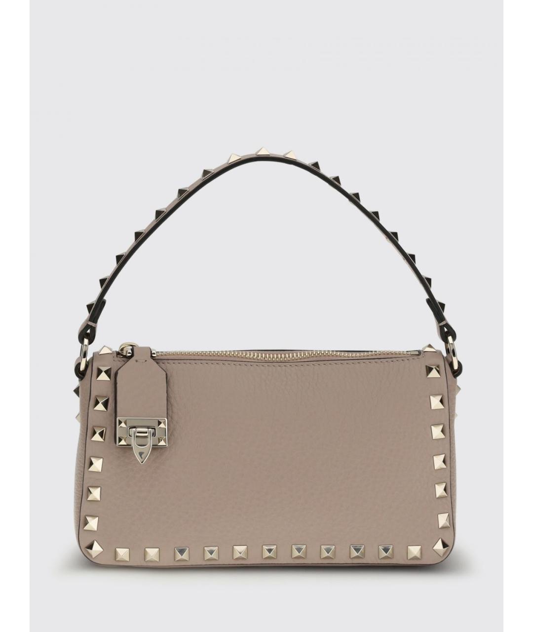 VALENTINO Розовая кожаная сумка с короткими ручками, фото 4