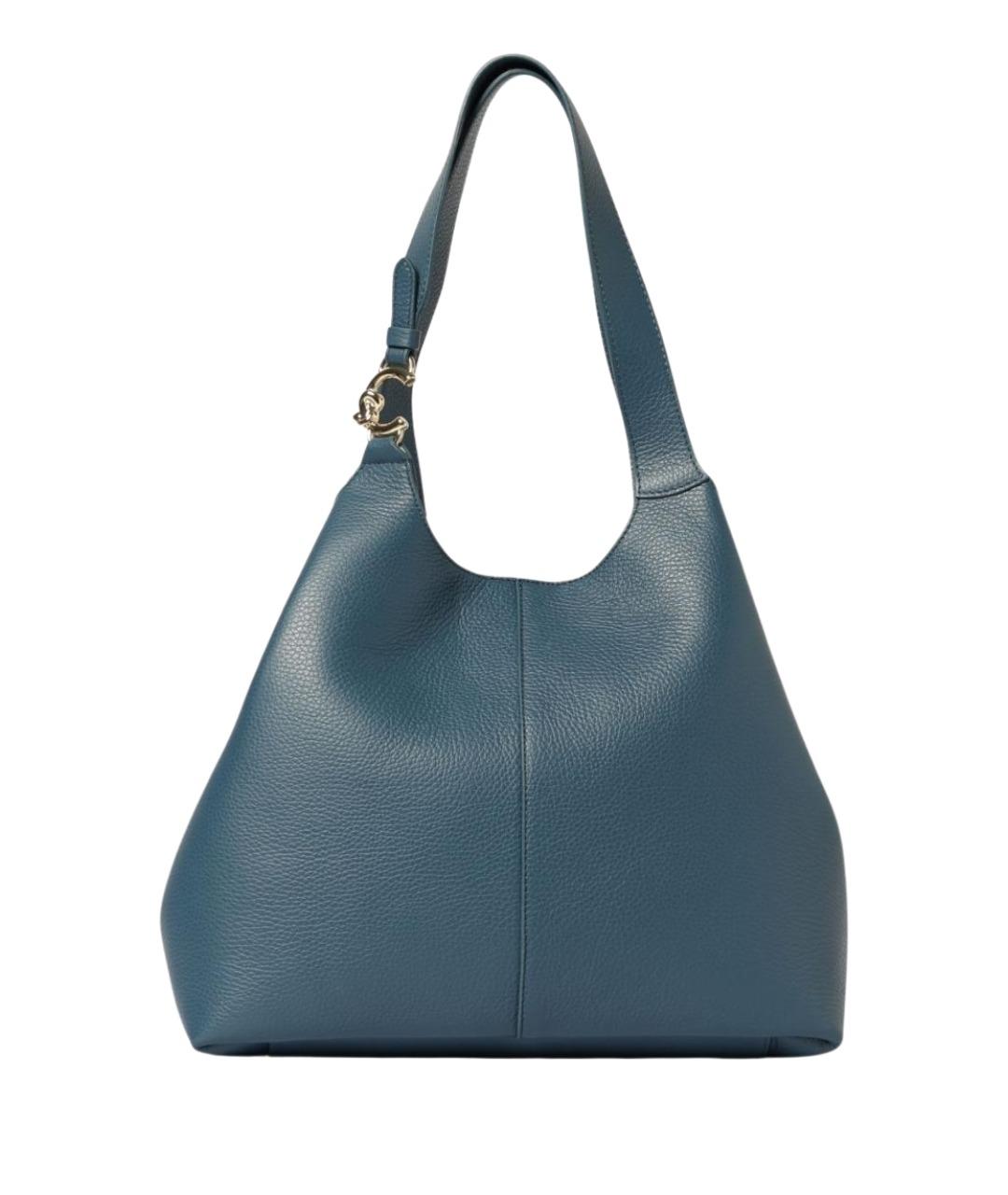 COCCINELLE Синяя кожаная сумка с короткими ручками, фото 1